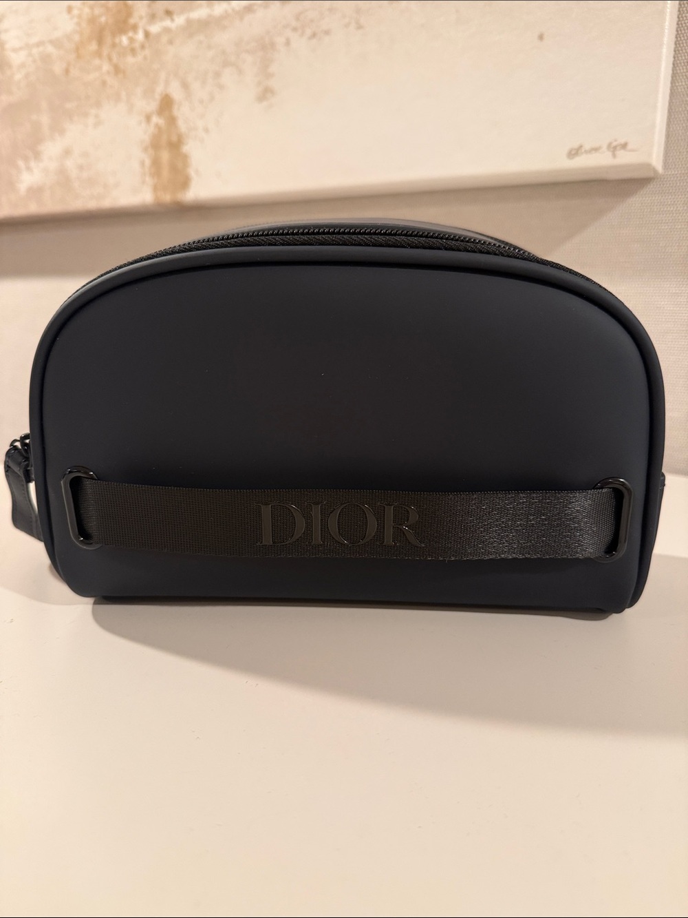 Dior Navy and Black Men's Toiletry Pouch - Picture 1 of 5